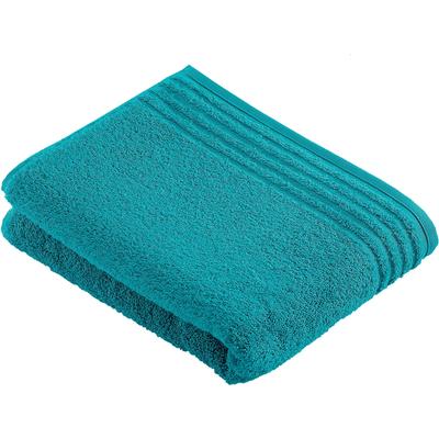 Badetuch VOSSEN "Vienna Style Supersoft", blau (lagoon), B:67cm L:140cm, Walkfrottee, Baumwolle, Handtücher (Packung), S