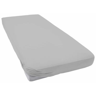 Spannbettlaken CINDERELLA "Weekend", grau (hellgrau), B:140cm L:200cm, Renforcu00e9, Obermaterial: 100% Baumwolle, Laken, OEKO-TEX-zertifiziert Image