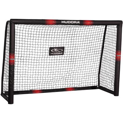 Fußballtor HUDORA "Pro Tect 180/240/300" Gr. 1, schwarz (schwarz, rot), Sport-Tore, B/H/L: 60cm x 120cm x 180cm, Stahl, B:60cm
