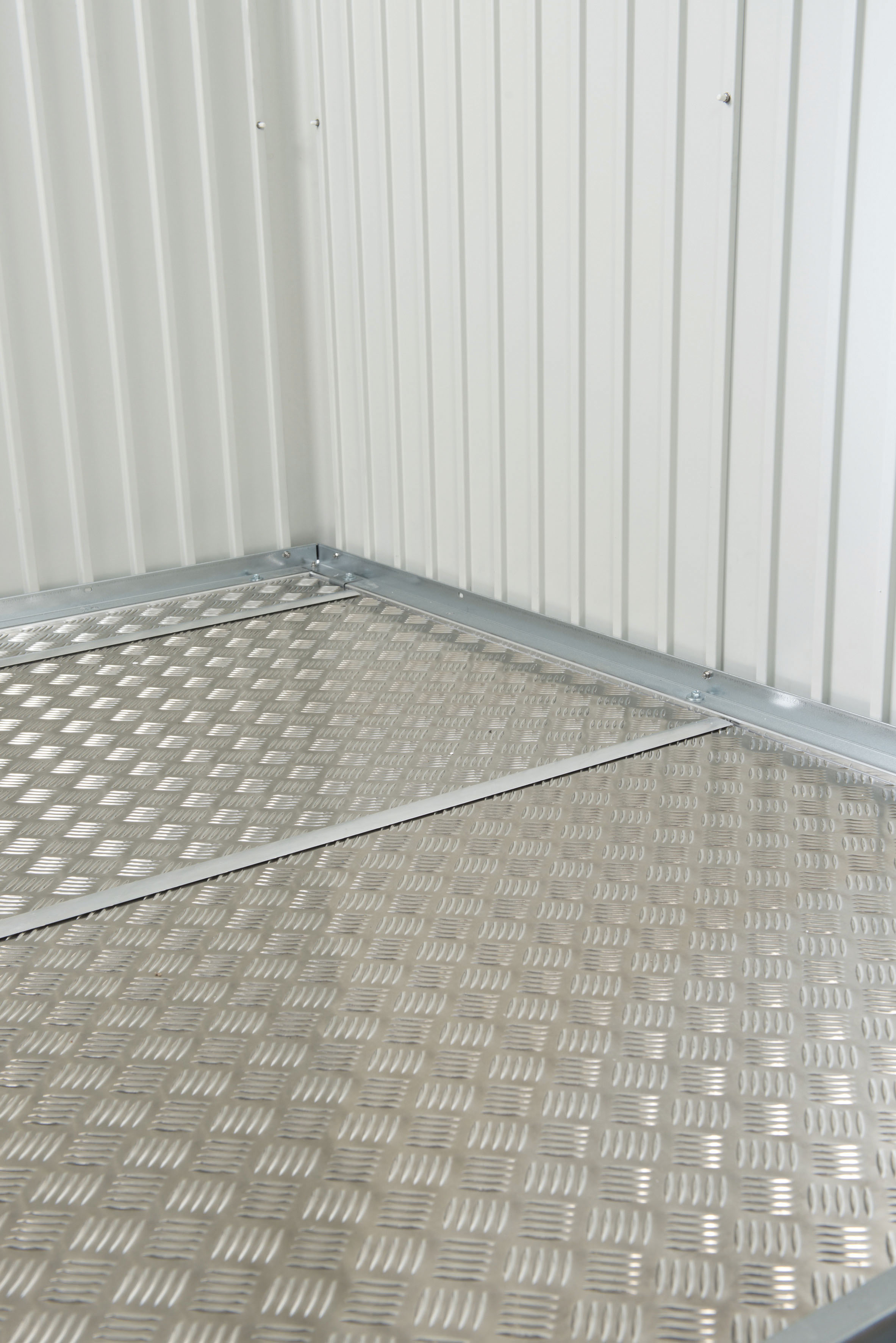 Gerätehaus-Fußboden BIOHORT, silber (silberfarben), B:325,5cm H:0,2cm T:213,5cm, Aluminium, Gartenhaus-Fußböden, für Gerätehaus Neo 2D/4B Image