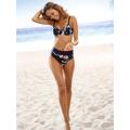 Balconette-Bikini FEEL GOOD Gr. 44, Cup C, schwarz (schwarz, bedruckt) Damen Bikini-Sets Balconette-Bikini Ocean Blue