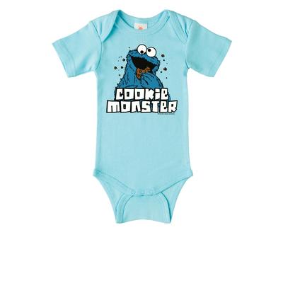 Body LOGOSHIRT Gr. 50, EURO-Größen, blau (hellblau) Baby Bodies Sesamstraße mit Druckknöpfen