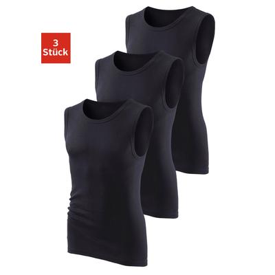Muscleshirt H.I.S, Herren, Gr. 9, schwarz, Feinripp, Obermaterial: 100% Baumwolle, unifarben, Basic, figurbetont normal, Rundhals, ohne Ärmel eingefasste Kante, Shirts, ohne Seitennähte optimale Passform Image