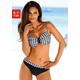 Bügel-Bikini LASCANA Gr. 38, Cup E, schwarz-weiß (schwarz, weiß) Damen Bikini-Sets Ocean Blue