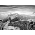 PAPERMOON Fototapete "Chinesische Mauer Schwarz & Weiß" Tapeten Gr. B/L: 4,50 m x 2,80 m, Bahnen: 9 St., schwarz (schwarz, weiß) Fototapeten