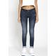 Skinny-fit-Jeans GANG "94NENA" Gr. 33 (42), N-Gr, blau (dark indigo used) Damen Jeans Röhrenjeans