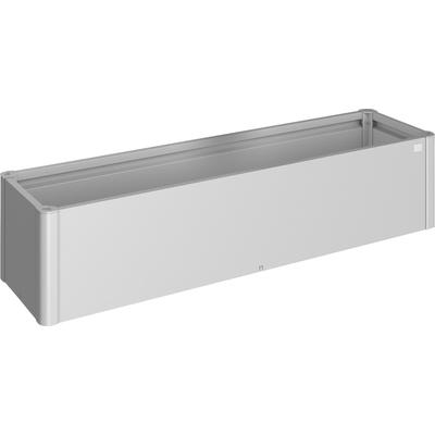 Hochbeet BIOHORT "Belvedere", silber (silberfarben, metallic), B:201cm H:45cm T:53cm, Stahlblech, Pflanzgefäße, BxTxH: 201x53x45 cm