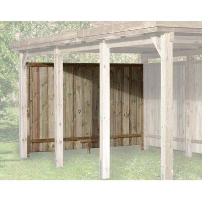 Carport-Rückwand WEKA, braun (kiefer kdi), B:270cm H:181cm, Gartenhaus-Seitenwände