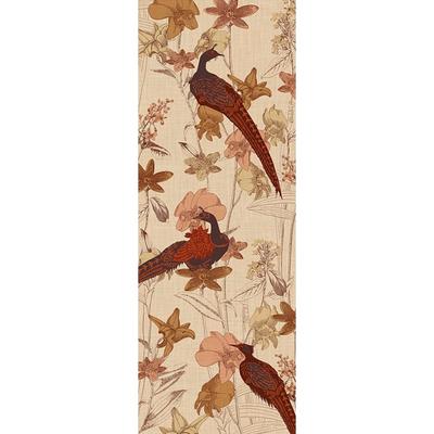 ARCHITECTS PAPER Fototapete "Asian Wildlife" Tapeten Floral Tapete Vogel Orange Beige Panel 1,00m x 2,80m Gr. B/L: 1 m x 2,8 m, beige (beige, rot)