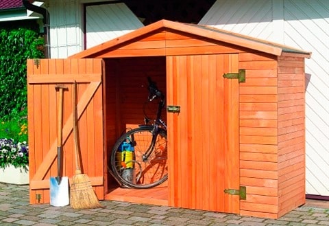 Garten-Geräteschrank PROMADINO "Heidelberg", braun, Holzwerkstoff, Gerätehäuser Image