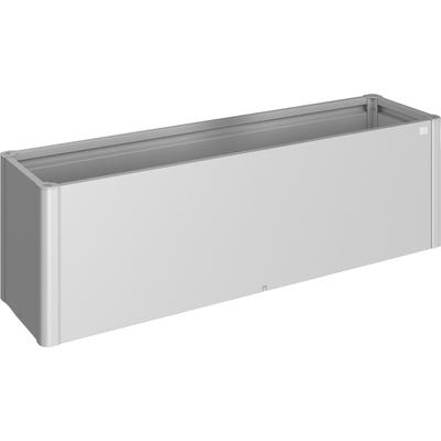 Hochbeet BIOHORT "Belvedere", silber (silberfarben, metallic), B:201cm H:61cm T:53cm, Stahlblech, Pflanzgefäße, BxTxH: 201x53x77 cm