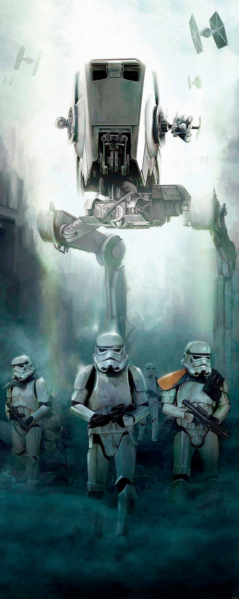 Vliestapete KOMAR "Digitaldruck Vlies - Star Wars Imperial Forces - Größe 100 x 250 cm", bunt, B:100m L:250m, Vlies, Tapeten, Kinderzimmer
