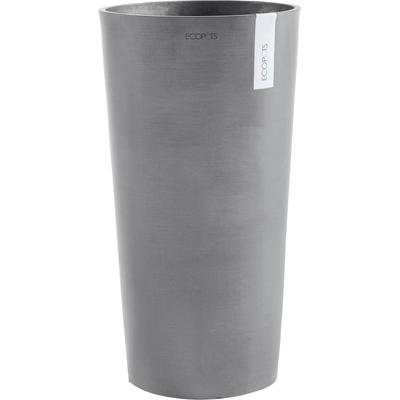 Blumentopf ECOPOTS "AMSTERDAM HIGH Grey", grau, B:41cm H:76cm T:41cm Ø:41cm, Kunststoff, Pflanzgefäße, BxTxH: 41x41x76 cm