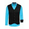 Langarmhemd RUSTY NEAL, Herren, Gr. 5XL, EURO-Größen, blau (türkis), 60% Baumwolle, 37% Polyester, 3% Elasthan, mehrfarbig, casual, Langarm, Hemden, inklusive Langarmhemd und Weste