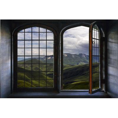 Wandsticker QUEENCE "Schottland", grün, B:60cm, Vinyl, Wandtattoos, Wandsticker, Wandbild, selbstklebend, 3D, Fenster Image