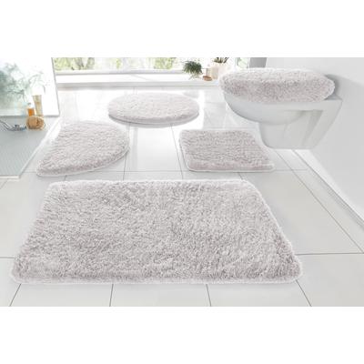 Badematte MY HOME "Merida, Badvorleger, Badezimmer Teppich" Gr. 3, grau (hellgrau), H:32mm, Kunstfaser, Badematten, Badteppich, Uni Farben, rechteckig, rund & als 2-tlg. Set erhältlich Image