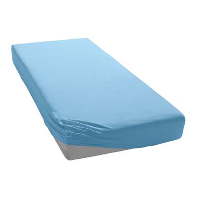 Spannbettlaken IRISETTE "Orion 9", blau (dunkelblau), B:140-160cm L:200cm, Frottee, Obermaterial: 75% Baumwolle, 25% Polyester, Laken, weicher Frottier-Stretch, für Matratzen bis 25 cm Höhe Image