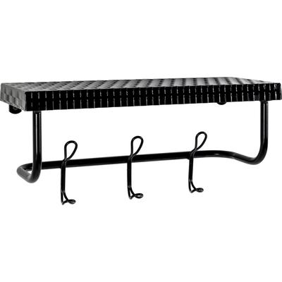 Garderobenleiste HAKU, schwarz, B:42cm H:19cm T:16cm, Metall, Garderobenhalter Image