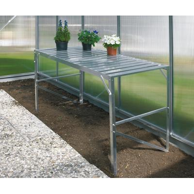 Pflanztisch VITAVIA, silber (silberfarben), B:121cm H:76cm T:54cm, Tische, BxTxH: 121x54x76 cm