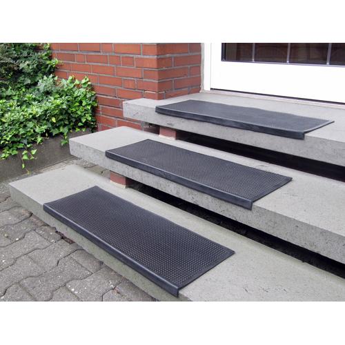 "Stufenmatte ANDIAMO ""Gummi"" Teppiche Gr. B/L: 25 cm x 75 cm, 7 mm, 5 St., schwarz Stufenmatte Teppiche Gummi-Stufenmatten, Treppen-Stufenmatten, 5 Stück in einem Set"