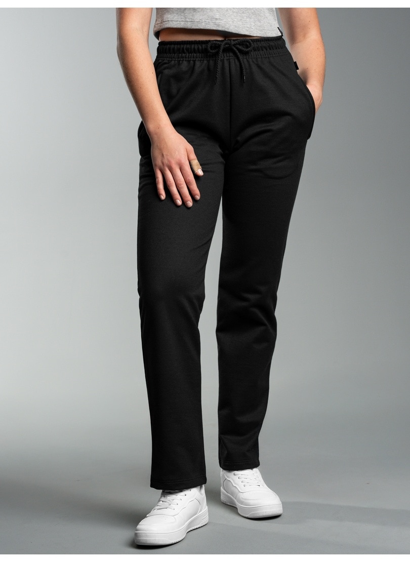 Sweathose TRIGEMA "TRIGEMA Freizeithose aus Sweat-Qualität", Damen, Gr. 4XL, US-Größen, schwarz, 70% Baumwolle, 30% Polyester, Hosen Sweathose