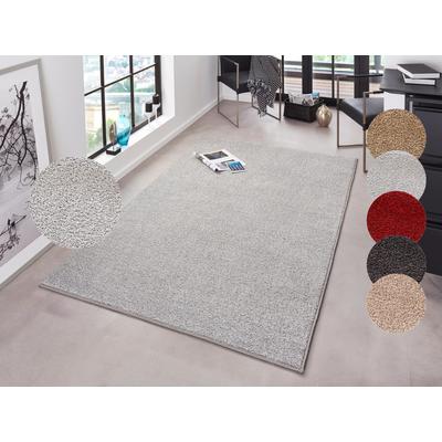 Teppich HANSE HOME "Pure 100 Kurzflor" Gr. 6, grau, B:200cm H:13mm L:300cm, Kunstfaser, Teppiche, Kurzflor, uni, umkettelt, Läufer, Wohnzimmer, Kinderzimmer, Flur Image