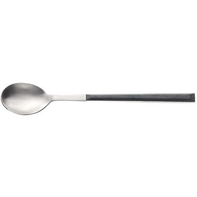 Kaffeelöffel PINTINOX "Sushi Moka Satin", grau (edelstahlfarben, anthrazit), 6 tlg., Edelstahl, Kunststoff, Esslöffel, Kaffeelöffel, Edelstahl 18/0 mit Kunststoffgriff in Holzoptik satiniert Image
