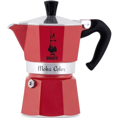 Espressokocher BIALETTI "Moka Express" Kaffeemaschinen Gr. 0,06 l, 1 Tasse(n), rot (aluminiumfarben, rot) Espressokocher