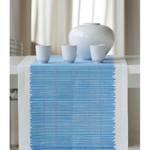 „Tischläufer APELT „“3033 Loft Bambusmatte““ Tischdecken Gr. B/L: 48 cm x 140 cm, 1 St., blau (blau, weiß) Tischläufer“