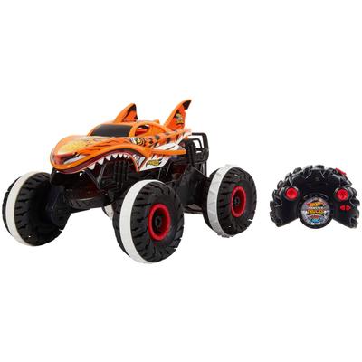 RC-Auto HOT WHEELS "Tiger Shark Monster Truck" Fernlenkfahrzeuge orange (orange, schwarz) Kinder Hot Wheels