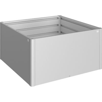 Hochbeet BIOHORT "HochBeet", silber (silberfarben, metallic), B:152cm H:77cm T:152cm, Stahlblech, Pflanzgefäße, BxTxH: 152x152x77 cm Image