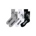 Freizeitsocken CHIEMSEE, Herren, Gr. 43-46, schwarz-weiß (weiß, schwarz, grau), Polyamid, Baumwolle, Baumwollmischung, Elasthan, meliert, elastisch, Socken, in pflegeleichter Markenqualität