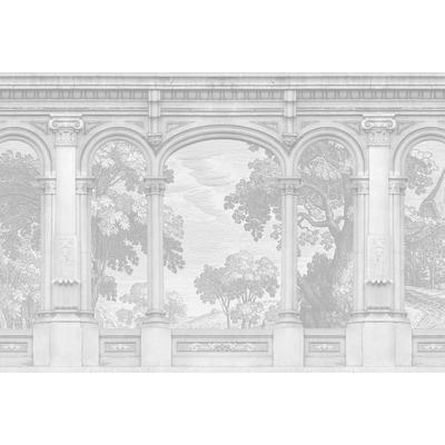 Fototapete LIVING WALLS "Walls by Patel Roma", grau (grau, weiß), B:4,00m L:2,7m, Vlies, Tapeten, Vlies, Wand