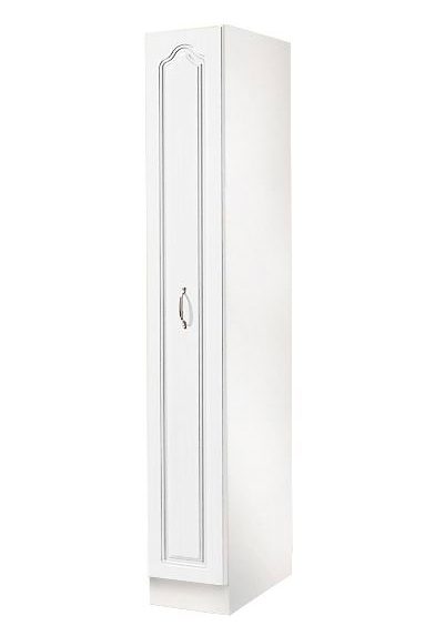 Apothekerschrank WIHO KÜCHEN "Linz", weiß (front: landhaus weiß, korpus: weiß), B:30cm H:200cm T:60cm, Schränke, 30 cm breit, mit 4 Ablagen Image