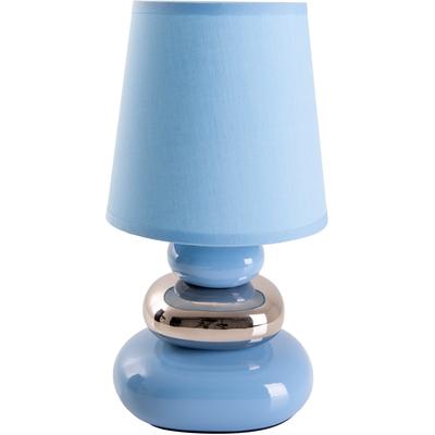 NÄVE Tischleuchte "Stoney", blau (blau, babyblau, hellblau), Ø 16cm H: 31cm, Lampen, mit Keramikfuß und Textilschirm, 1xE14/max.40W Image