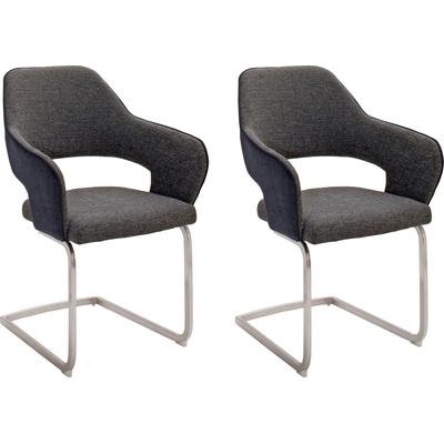 Freischwinger MCA FURNITURE "NEWCASTEL", grau (charcoal), B:58cm H:89cm T:59cm, Stühle, Stuhl belastbar bis 120 Kg Image