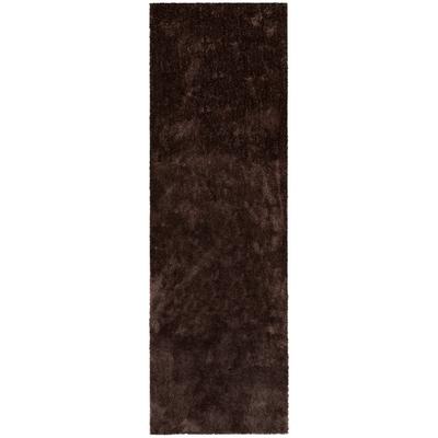 Hochflor-Läufer BRUNO BANANI "Dana Teppich, Kundenliebling" Gr. 12, braun, B:80cm H:30mm L:250cm, Kunstfaser, Teppiche, Brücke, uni, weich, Mikrofaser, Diele, Flur, Wohnzimmer, Schlafzimmer Image