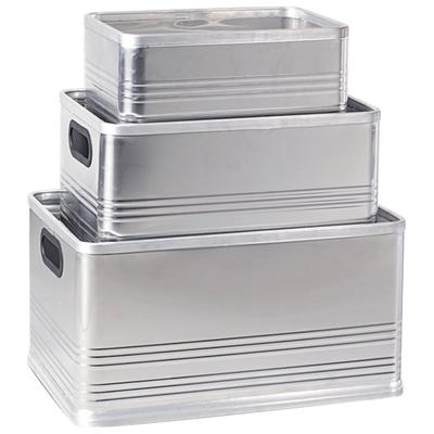 Aufbewahrungsbox "A" Aufbewahrungsboxen 14 l, 29 l und 50 silberfarben Aufbewahrung Ordnung