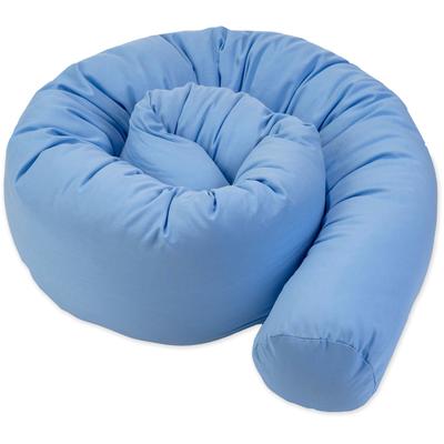 Nestchenschlange JULIUS ZÖLLNER "Uni, blue", blau (uni blau), Obermaterial: 100% Baumwolle. Füllung: 100% Polyester, Bettnestchen, Made in Germany Image