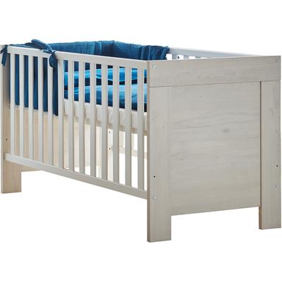 Babybett ARTHUR BERNDT "Til", Baby, Gr. Liegefläche B/L: 70cm x 140cm, kein Härtegrad, weiß (nordic wood), Holzwerkstoff, Massivholz, Babybetten, Made in Germany
