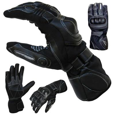 Motorradhandschuhe PROANTI Gr. XL, schwarz, Handschuhe, XL, Obermaterial: 65% Rindsleder, 25% Nylon, 5% Polyester, 5% Polyurethan. Innenfutter: 100% Polyester, speziell für Regenwetter im Sommer, wasserdicht mit Visierwischer