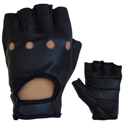 Motorradhandschuhe PROANTI Handschuhe Gr. XXL, schwarz fingerlose Chopper-Handschuhe aus Leder