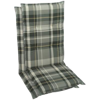 Sesselauflage GO-DE, grau (grau, creme, anthrazit), B:110cm H:5,5cm T:50cm, Bezug: 65% Polyester, 35% Baumwolle, Polsterauflagen