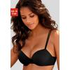 Push-up-BH LASCANA, Damen, Gr. 85, Cup A, schwarz, Microtouch, Obermaterial: 82% Polyamid (TACTEL), 18% Elasthan (LYCRA), klassisch, BHs, mit Bügel, für maximales Volumen