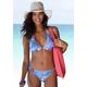 Bikini-Hose S.OLIVER "Maya" Gr. 34, N-Gr, blau (blau, bedruckt) Damen Badehosen Ocean Blue