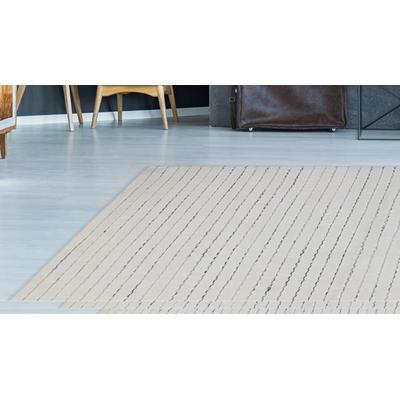 Teppich CALO-DELUXE "Scorpius 115" Gr. 2, grau (grau, weiß), B:80cm H:12mm L:150cm, Viskose, Wolle, Teppiche, Hoch-Tief-Struktur, Wohnzimmer Image