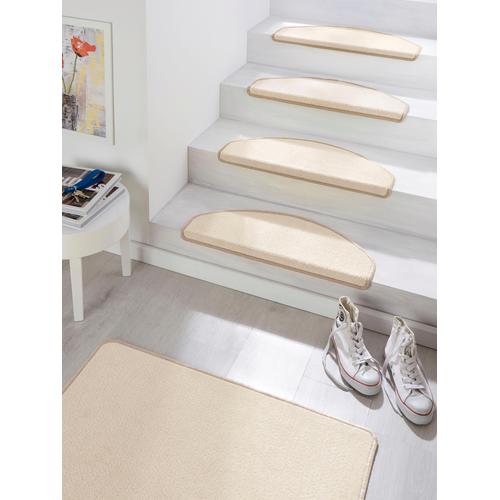 "Stufenmatte HANSE HOME ""Fancy"" Teppiche Gr. B/L: 23 cm x 65 cm, 7 mm, 15 St., beige Stufenmatten 15 Stück, Treppenmatten, Selbstklebend, Stufenteppich, Treppenstufen"