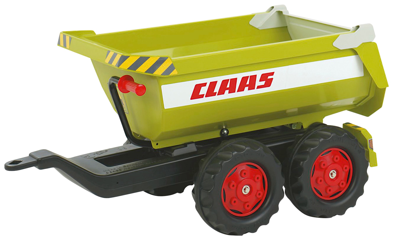 Kinderfahrzeug-Anhänger ROLLY TOYS "Halfpipe CLAAS", grün, Spielfahrzeug-Anhänger, KinderB:45cm H:43cm L:89cm, Kunststoff, für Trettraktoren, B:45cm H:43cm L:89cm