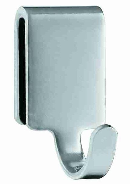 Wandhaken RÖSLE, silber (edelstahlfarben), B:2cm H:4cm, Edelstahl, Haken, Wandhaken, Einzelhaken, 2-tlg., für Küchenleisten, Edelstahl 18/10