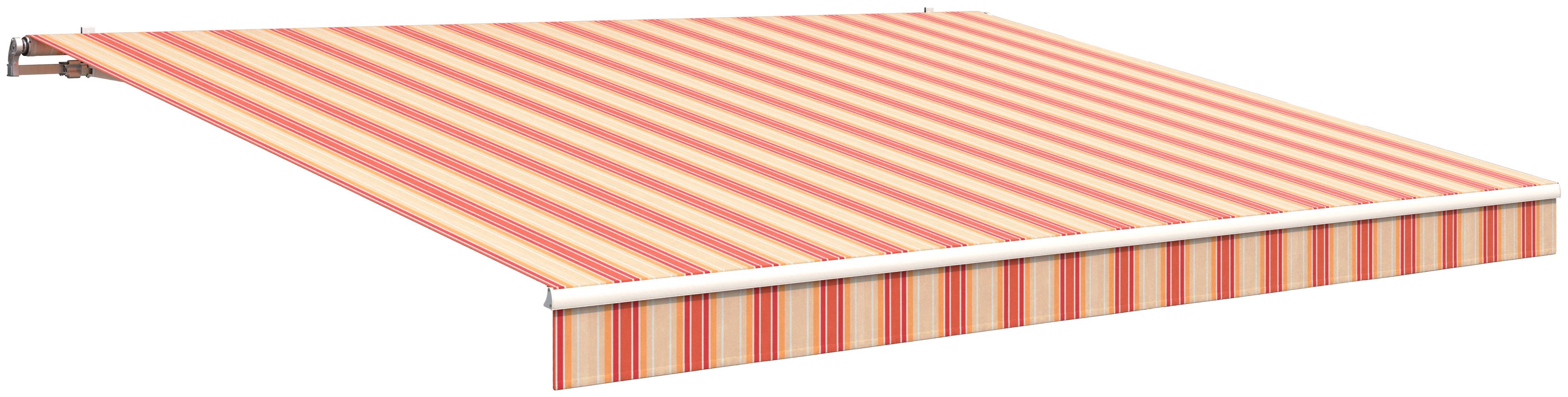 Gelenkarmmarkise WISMAR Gr. 10, beige (natur, rot), B:400cm, Polyacryl, Markisen, B: 400 cm, in versch. Ausfällen und Dessins Image